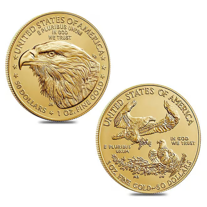 1 oz Gold American Eagle $50 Coin BU (Random Year) - image 2