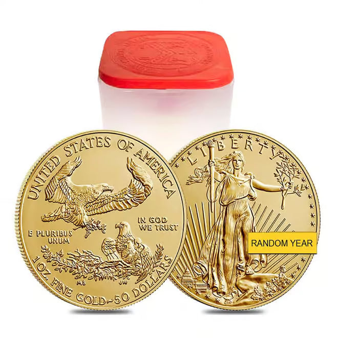 1 oz Gold American Eagle $50 Coin BU (Random Year) - image 3
