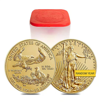 1 oz Gold American Eagle $50 Coin BU (Random Year) - image 3
