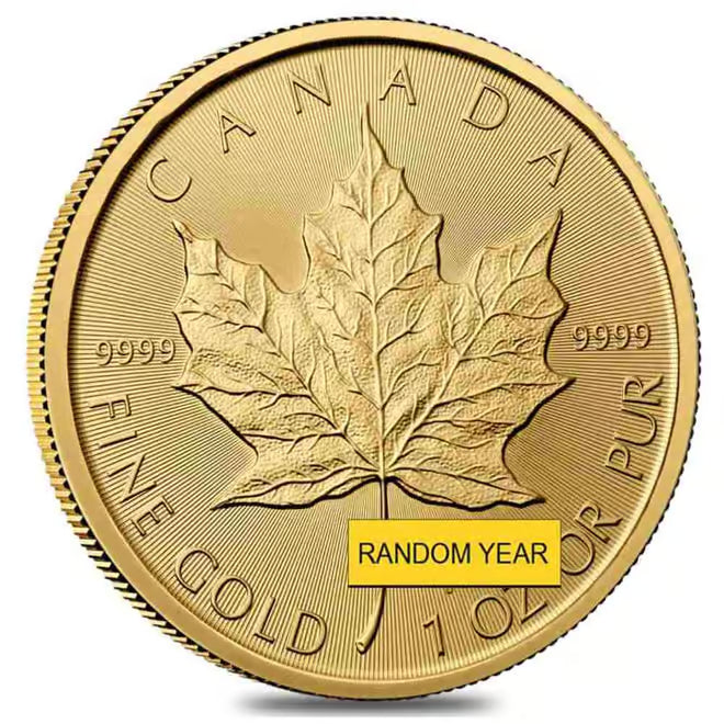 1 oz Canadian Gold Maple Leaf $50 Coin (Random Year) - image 3