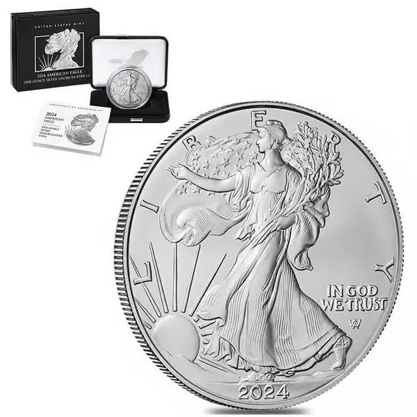 2024 1 oz Silver American Eagle $1 Coin BU - image 1
