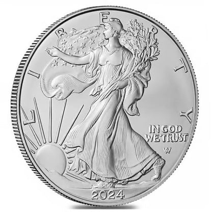 2024 1 oz Silver American Eagle $1 Coin BU - image 2